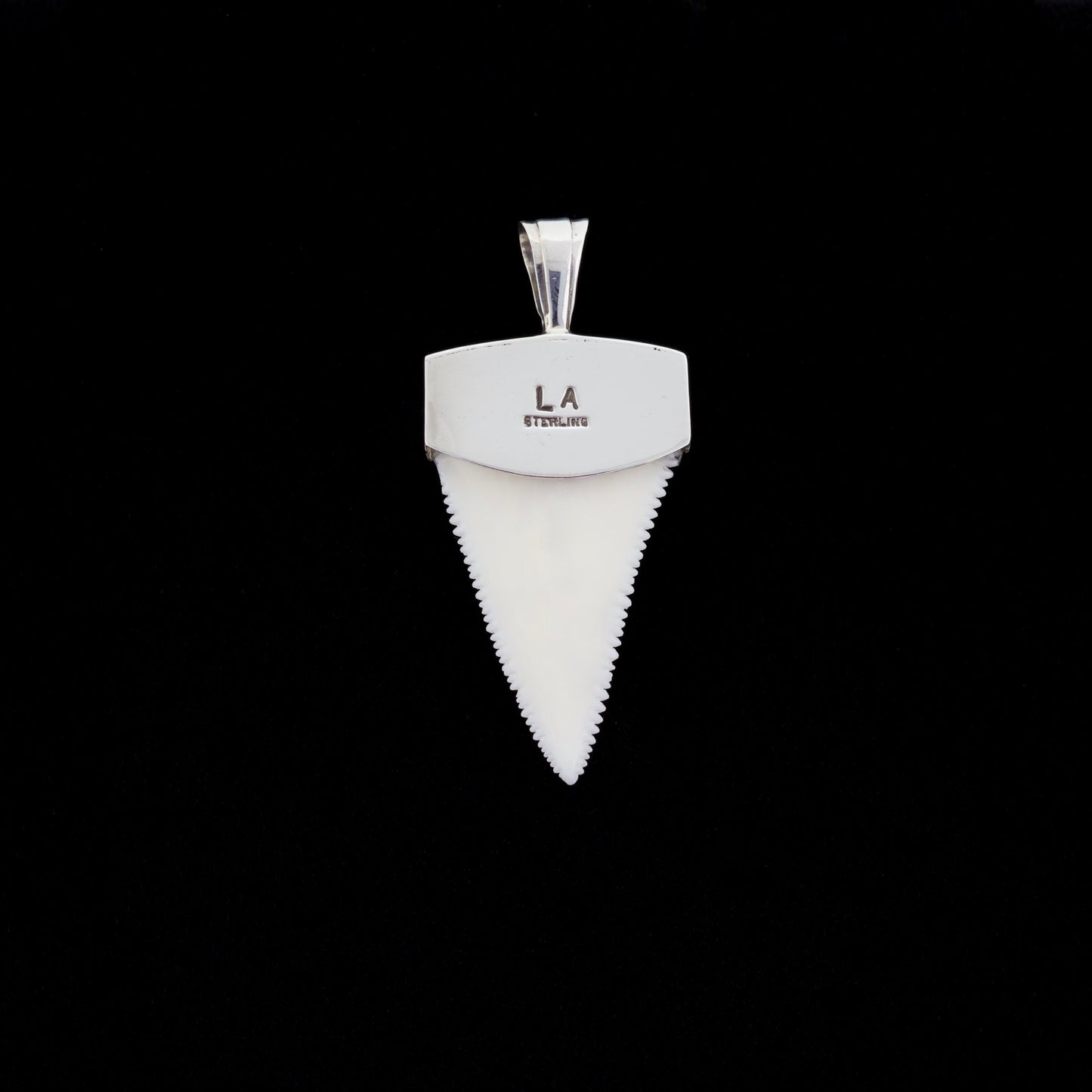 1-1/2" Great White Shark Tooth Pendant | Southwestern Inlay