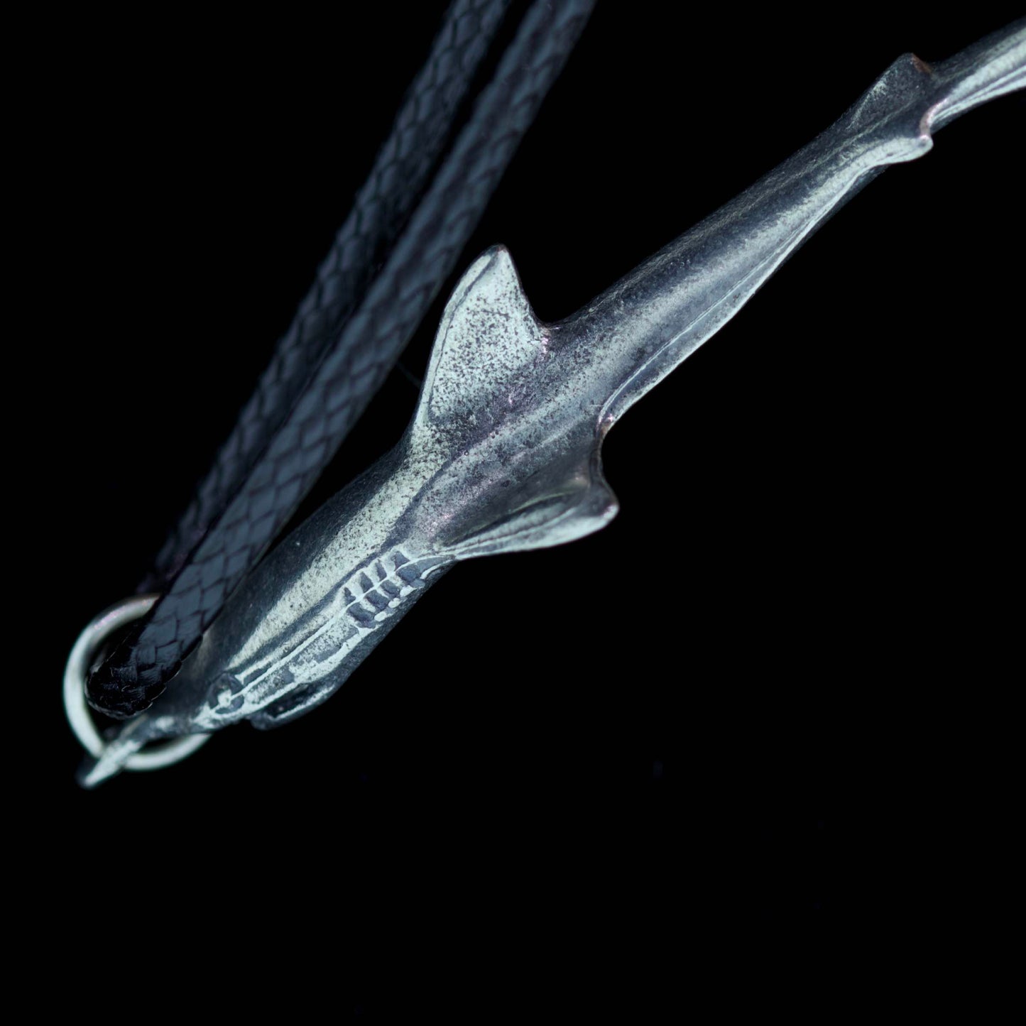 Pewter Shark Pendant Necklace
