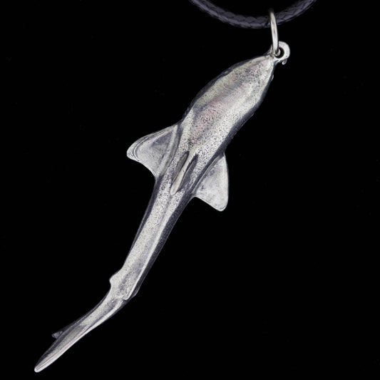 Pewter Shark Pendant Necklace